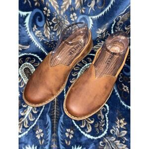 Born Naya Loafers 37-38 Women’s Size  US7 Brown Suede Slip On Casual Comfort